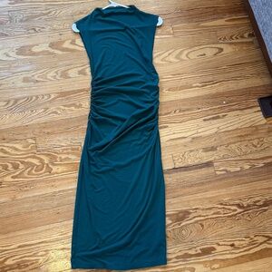 Teal ruched stretchy midi dress, A New Day brand
